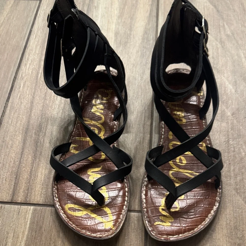 Sam Edelman Black Strappy Sandals size 7.5